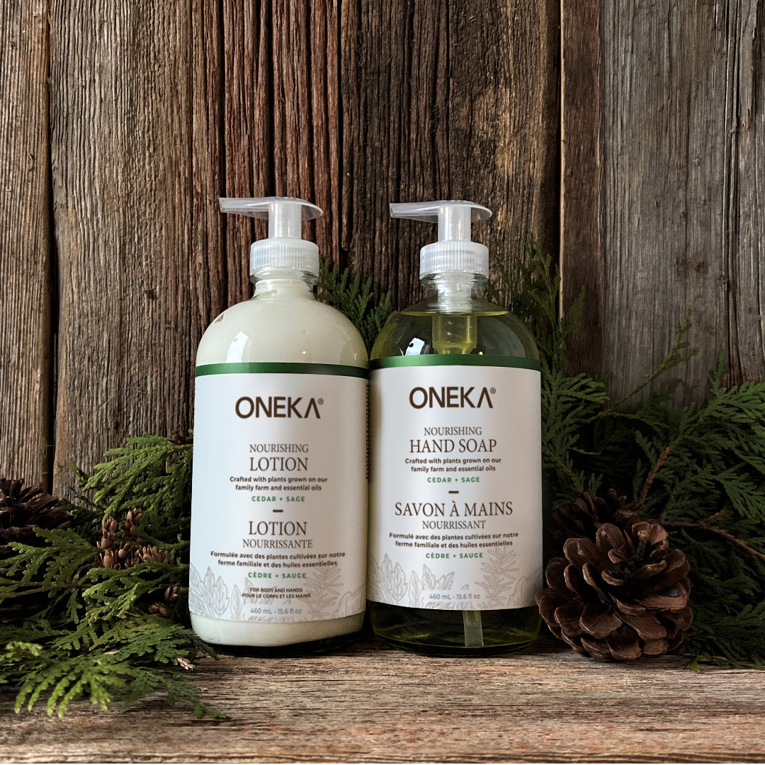 Cedar & Sage Nourishing Lotion and Hand Soap Duo