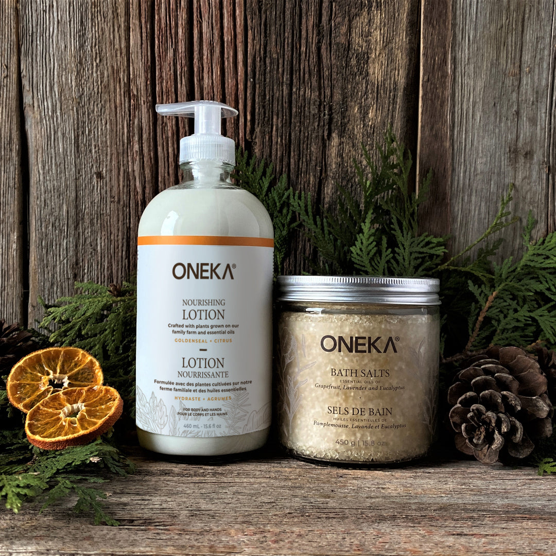 Bath Salts and Goldenseal & Citrus Nourishing Body Lotion Duo