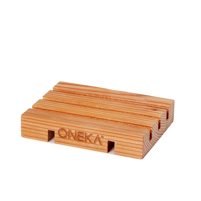 Cedar wood soap holder