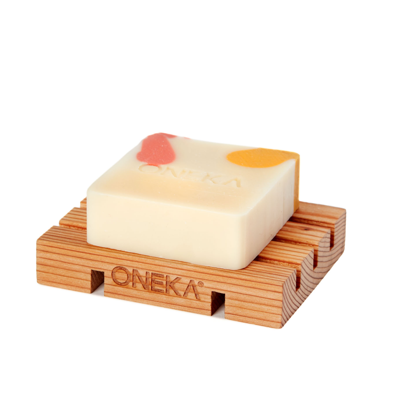 Cedar wood soap holder